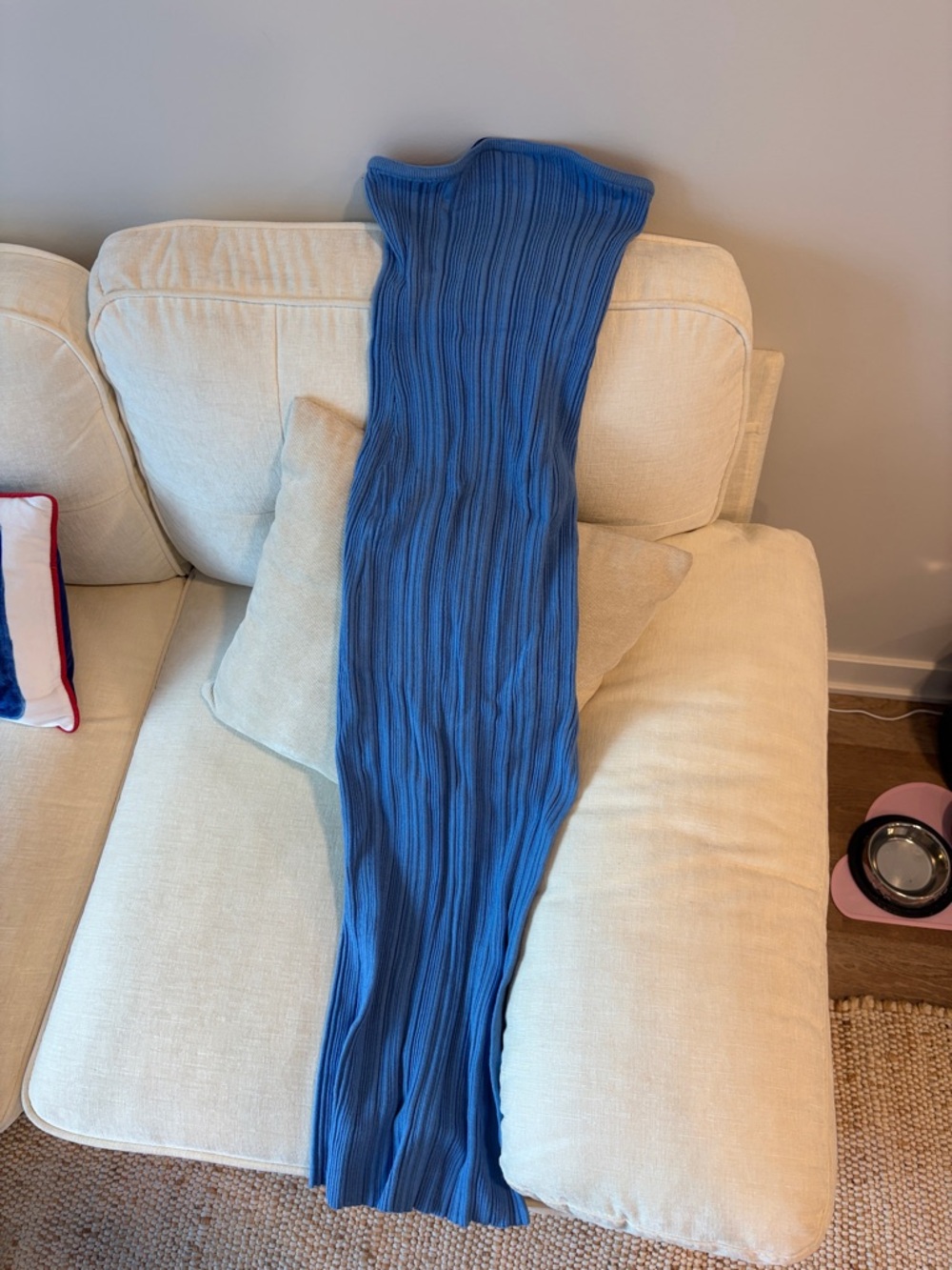 Strapless Knit Midi Dress